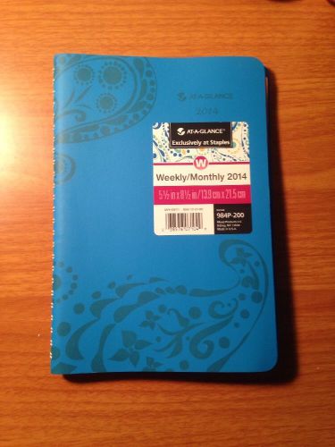 Blue At-A-Glance Weekly / Monthly 2014 Notebook Planner