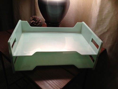 Mint Green Stackable Office document paper Trays