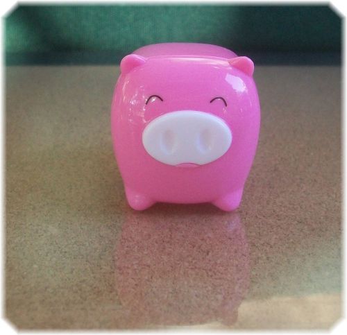Cute Pink Happy Pig Novelty Pencil Sharpener - piggy/boar/hog