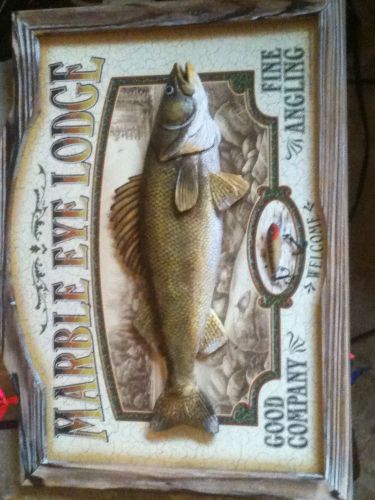 WALLEYE FISH PICTURE - Marble Eye Lodge - 3 dimentional - AWESOME GIFT