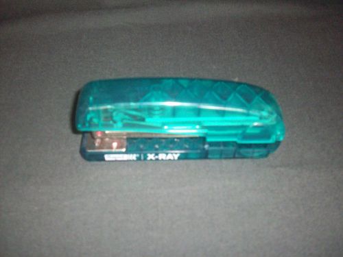 Rapid X-Ray Palm Sized 5 inch Desk Stapler - Green See Through Plastic