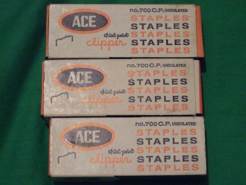 3 boxes ace vintage #700 staples 5000 each box