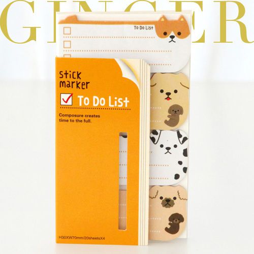 Doggy To Do List Sticker Post It Bookmark Mark Memo Flags Index Tab Sticky Notes
