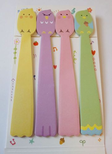 1 Set Lovely Birds Shape Long Sticky Marker / Sticky Note pad for DIY Book Mark