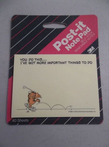 GARFIELD POST IT NOTE PAD &#034;YOU DO THIS I&#039;VE GOT MORE...