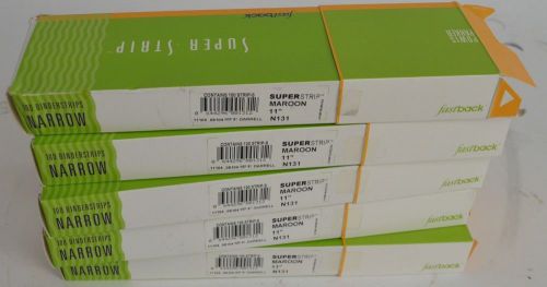 Lot of 5 Boxes of FastBack Super Strips Narrow Maroon 11&#034; Binding Strips N131