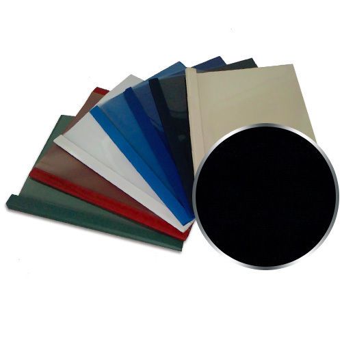1&#034; LeatherFlex Black Clear Front Thermal Binding Covers - 100pk Free Shipping