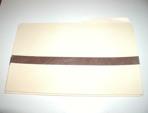 43 STAPLES TOP TAB MANILA 1&#034; EXPANDING FILE POCKETS LEGAL SIZE BROWN ACCENT