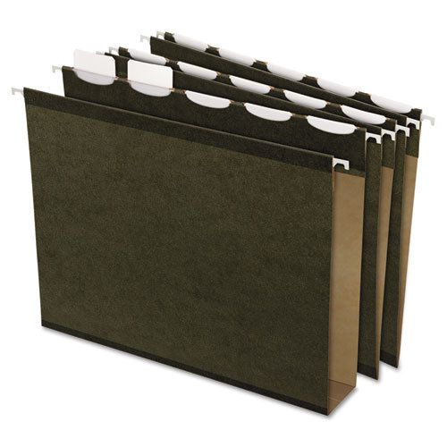 Ready-tab lift tab, 2&#034; capacity hanging file folders, letter, green, 20/box for sale