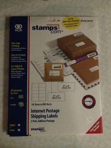Stamps.com Internet Postage Shipping Labels Address And Postage 2 Part Lot Of 3