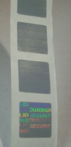 5000 60/40 security square hologram label semi transparent  .591&#034; sticker seals for sale