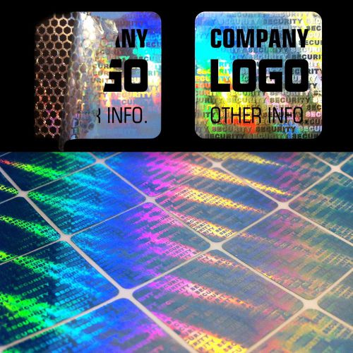360 CUSTOM PRINT hologram warranty security sticker label VOID seals 1&#034;X1&#034;