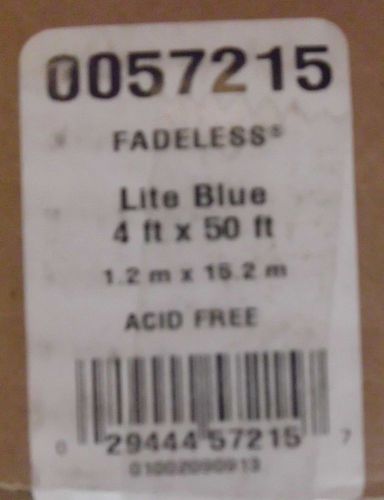 NEW PACON 57215 Fadeless Art Paper 50 lbs 48&#034; x 50 ft Lite Blue ACID FREE