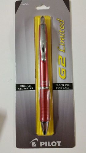 Brand New Pilot G2 Limited Red Fine 0.7mm Point Gel Roller Pen Black Ink Sealed