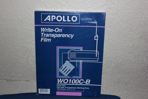 Apollo Write-On Transparency Film WO100C-B - 8.5 x 11 - Open Box - 100 Sheets