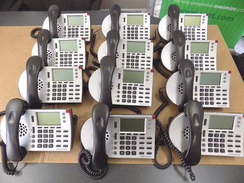 Shoretel IP 230 Model SEV Silver VoIP Business Phones Handsets Bases Lot Of (12)