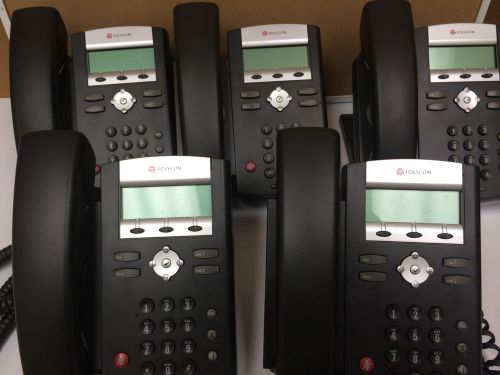LOT of 5 Polycom Soundpoint IP 331 VoIP SIP Phone Telephone (REFURBISHED)