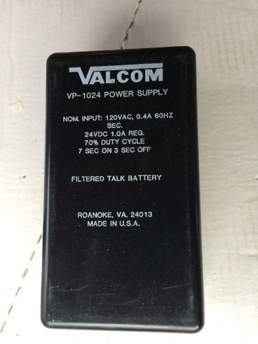 Valcom Power VP1024, VP-1024 24VDC, 0.4a, 60HZ Power Supply