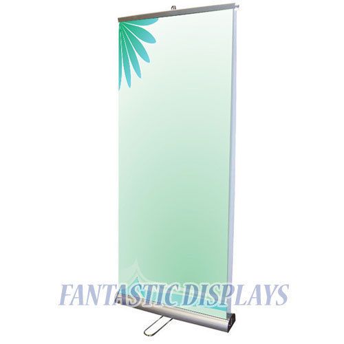33&#034; Double-Sided Retractable Banner Stand Roll Up for Trade Show + 2 Free Prints