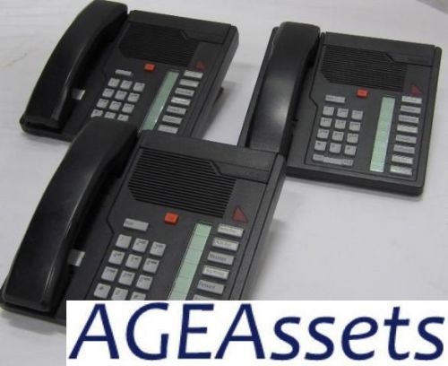 Nortel meridian m2008 m-2008 system phone black nt9k08aa03 (nice lot of 3) for sale