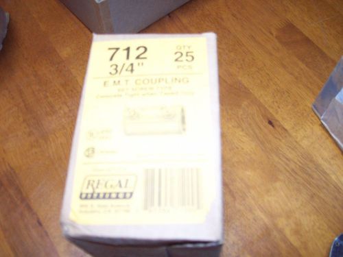 25-regal #712 3/4 inch emt couplings set screw type for sale