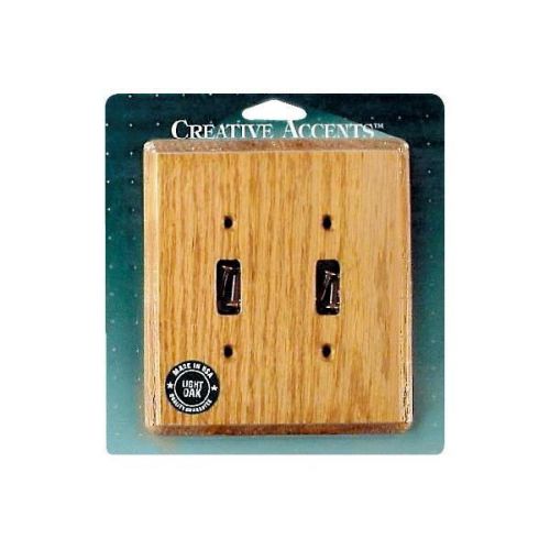 Contemporary light oak switch wall plate-oak 2-toggle wall plate for sale