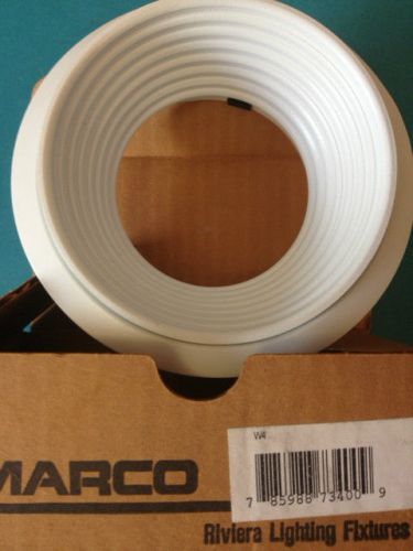 Lot of 6 - Hubbell / Marco W4 -White Baffle Trims for 4&#034; Recessed Downlight