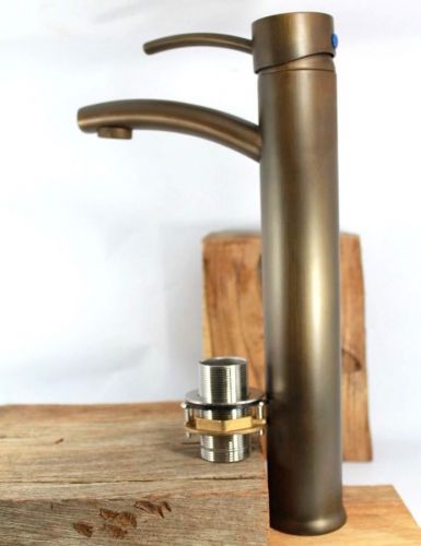 BRASS FAUCET HOT&amp;COLD CYLINDRICAL 12 &#034; HANDEL OLD STYLE TAPS PERFECT CONDITION