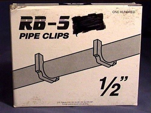 100 New in Box Pipe Clips 1/2&#034; P4BK for Copper or PVC Pipe fits Clip Gun RB-5