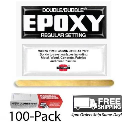 100-Pack-Double Bubble &#034;Black Label&#034; Regular-Setting Thin Epoxy (Low Viscocity)