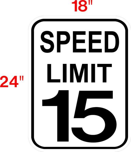SPEEDY LIMIT 15  MPH   SIGN 12x18 ALUMINUM SIGN - FREE SHIPPING