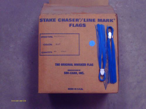 Smi-Carr Stake Chaser/Line Mark Flaggs - Blue - 6 &#034; - 500 in Case
