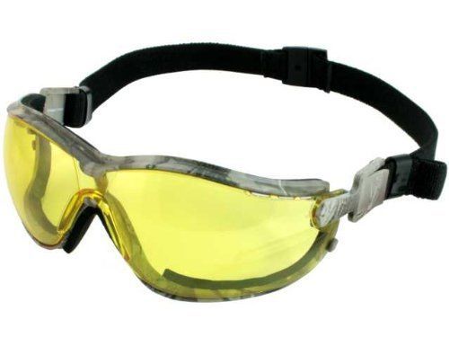 Pyramex V2G Safety Eyewear  Amber Anti-Fog Lens With Black Strap/Realtree Temple