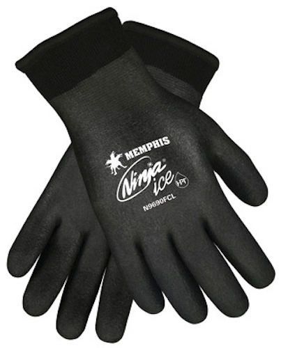 Memphis XL Ninja Ice FC Pro Black 7 Gauge Fully Coated Work Gloves N9690FCXL