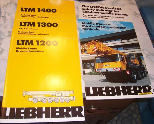 Lot liebherr crane construction equipment sales advertising dealer books 1989-92 for sale