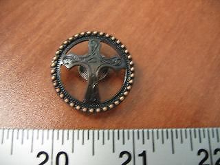 1&#034; Christian Cross Dotted Concho Conchos Rust Copper
