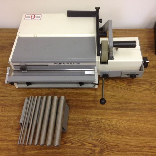 Rhino tuff binding machine - model od4800 with coil inserter and 4:1 die for sale