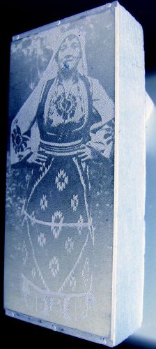 Native european polish costume dress vintage printer letterpress photo block cut for sale