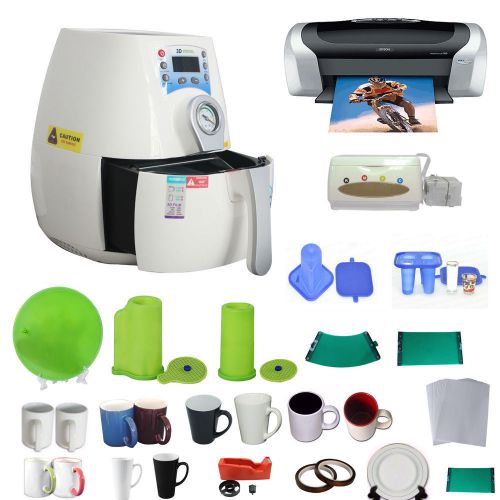 Mini 3d vacuum sublimation machine printer ciss mould mugs heating transfer kit for sale