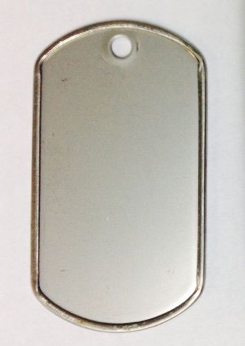 100Military GI Dog Tags Rolled edge 304 Stainless Steel