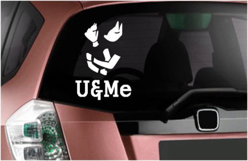 2X U &amp; Me Love Figure Funny Car Vinyl Sticker Personalized  Gift Removable-15