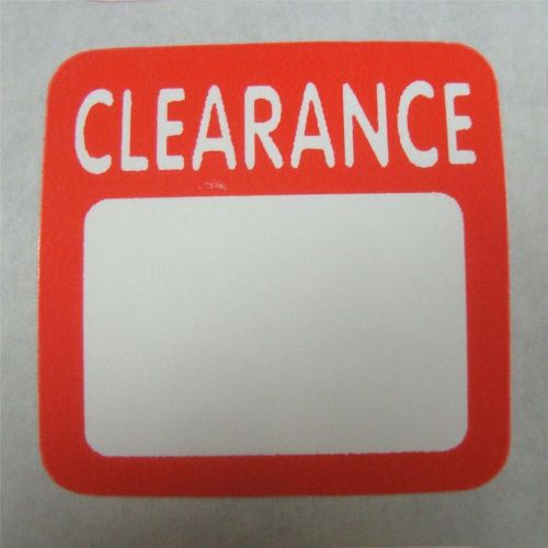 60 Self-Adhesive Square Clearance 1 1/8&#034; Labels Stickers Retail Store Supplies