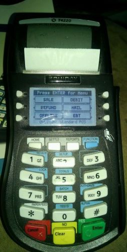 Hypercom Equinox T4220 Credit Card Terminal w/ Power Cord &amp; Guide FREE SHIPPING