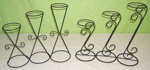 2 Sets of 3 hat rack decorative store displays Millinery qlty made in USA steel