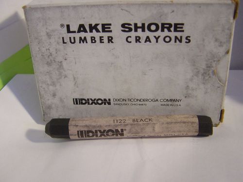 Box of 12 LAKE SHORE  BLACK Lumber Crayons  1122 BLACK