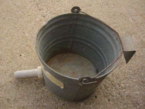 Vintage Used Galvanized Calf Bucket good for flower pot