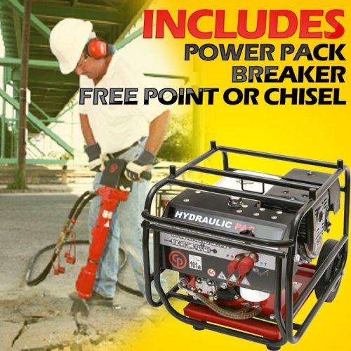 CP Chicago Pneumatic Power Pack Pac 13 w/ BRK 70 Hydraulic Breaker,23ft Hose Kit