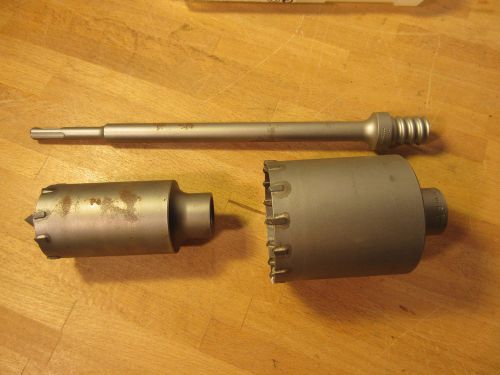 Lot Hilti TE-C-BK-TW 2&#034; &amp; 3&#034;, BK-BS-2-312 Core Shank Hammer Drill Bits SDS Plus