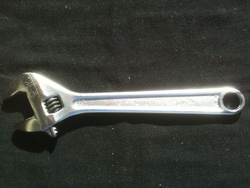 Proto professional 710 10&#034; adjustable wrench, chrome, 1 5/16&#034; jaw opening usa for sale