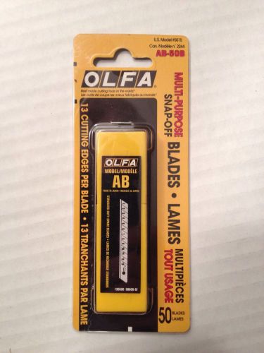 Olfa ab-50b 50/pk multi purpose snap off replacement blades #5015 for sale